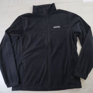 Columbia Sweater Womens Large Black Fleece 1/4 Zip Up Pullover Sweatshirt